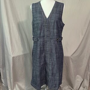 Liz Claiborne Blue denim-look Cotton Dress Sz L